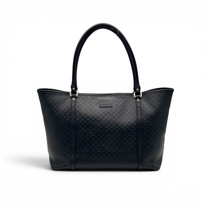 Gucci Tote Bag Micro Guccissima Pelle Nero
