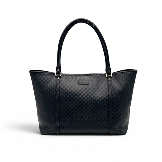 Gucci Tote Bag Micro Guccissima Pelle Nero