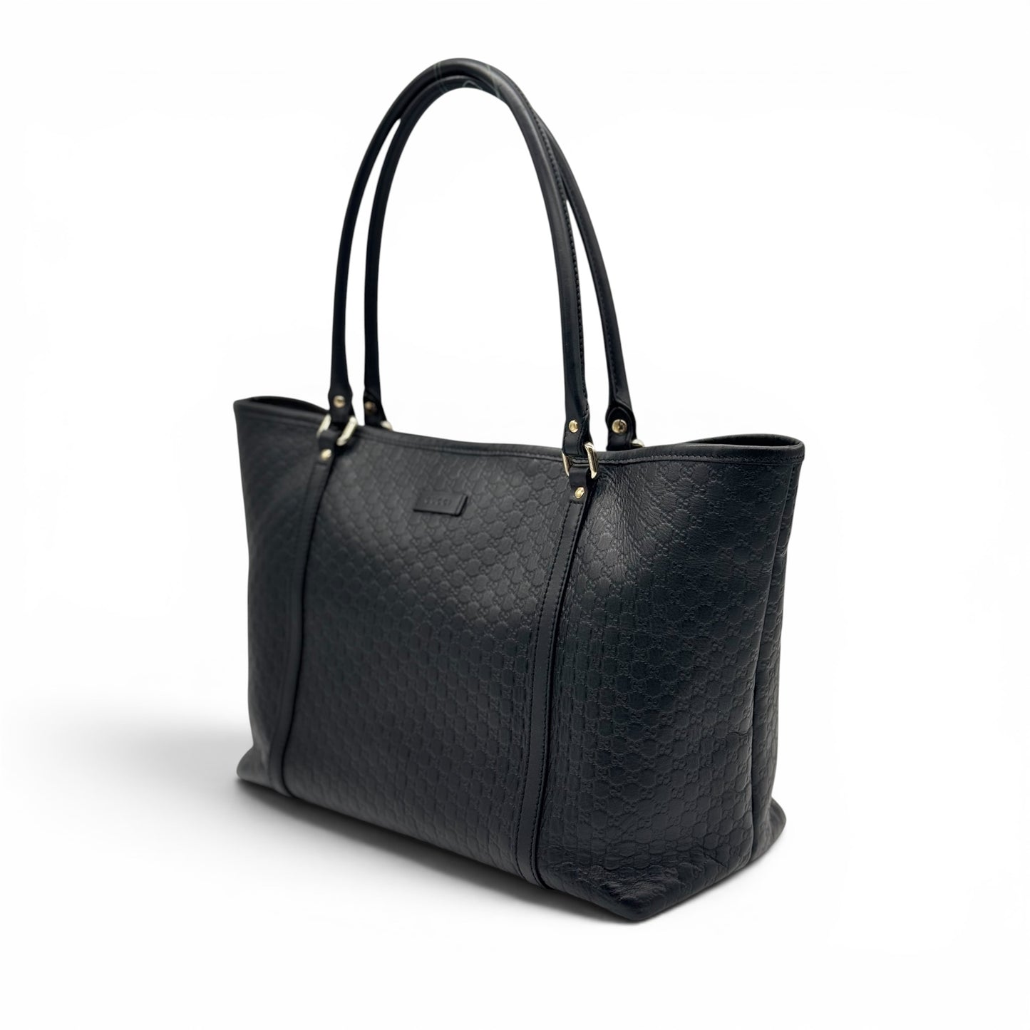 Gucci Tote Bag Micro Guccissima Pelle Nero
