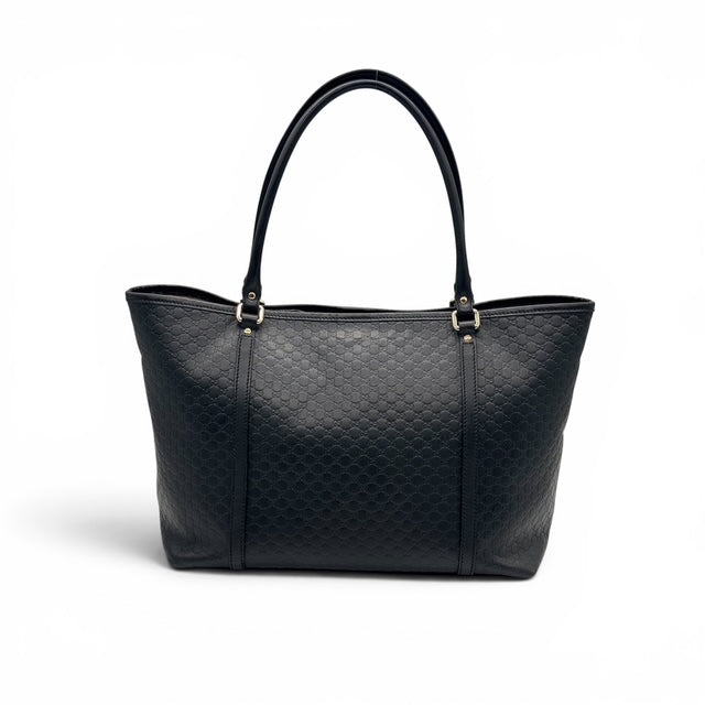 Gucci Tote Bag Micro Guccissima Pelle Nero