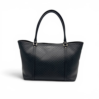 Gucci Tote Bag Micro Guccissima Pelle Nero