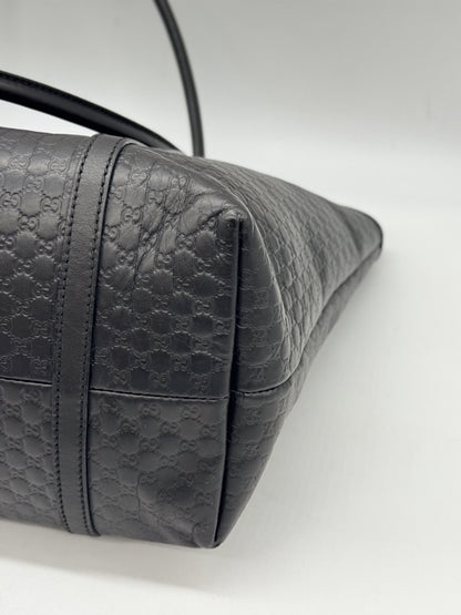 Gucci Tote Bag Micro Guccissima Pelle Nero