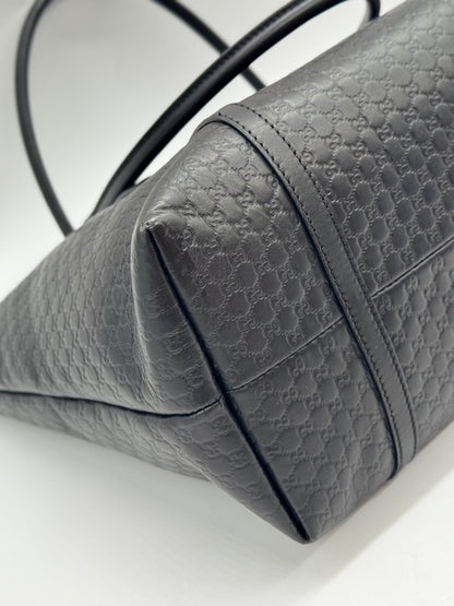Gucci Tote Bag Micro Guccissima Pelle Nero