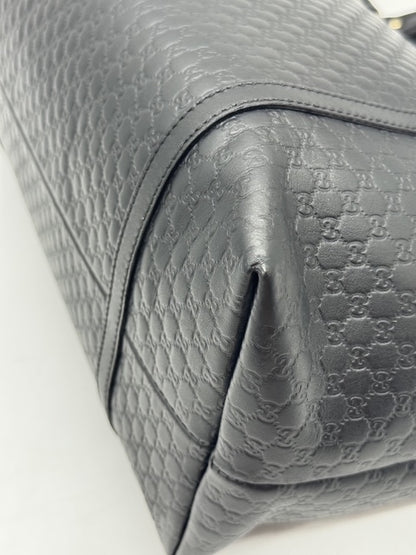 Gucci Tote Bag Micro Guccissima Pelle Nero