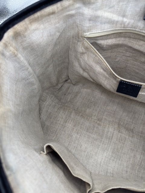 Gucci Tote Bag Micro Guccissima Pelle Nero