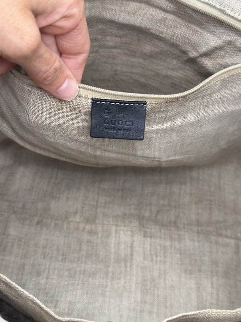 Gucci Tote Bag Micro Guccissima Pelle Nero
