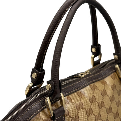 Gucci Tote Bag Crystal GG Marrone e Beige
