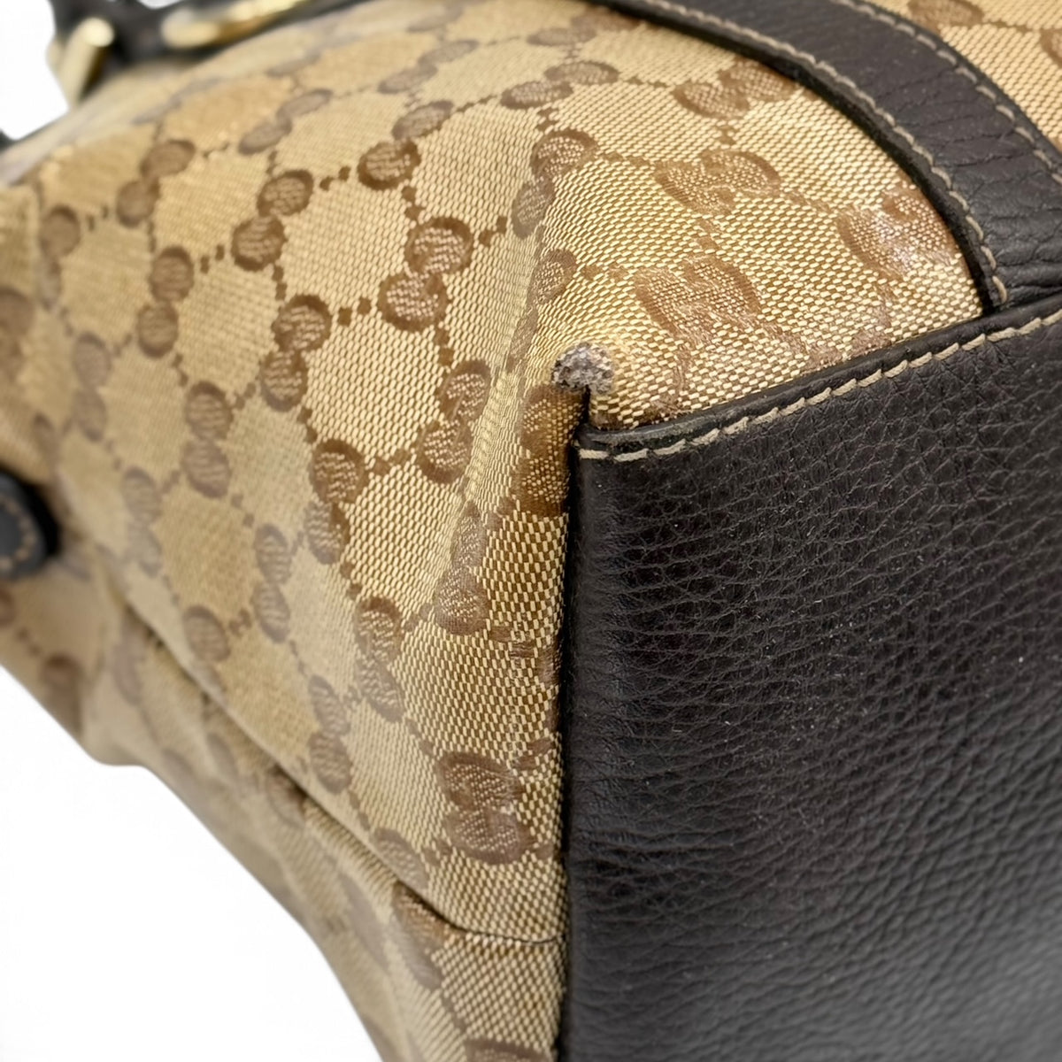 Gucci Tote Bag Crystal GG Marrone e Beige