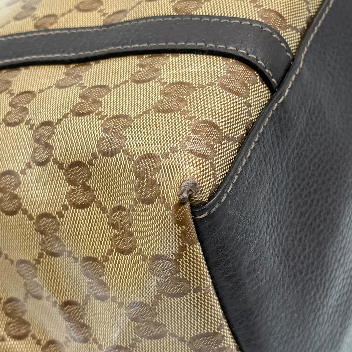 Gucci Tote Bag Crystal GG Marrone e Beige