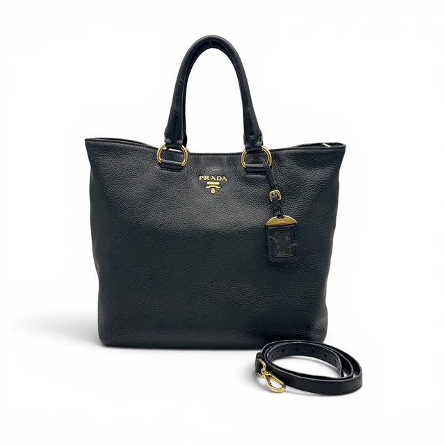 Prada Grand Shopping Tote Nero Pelle