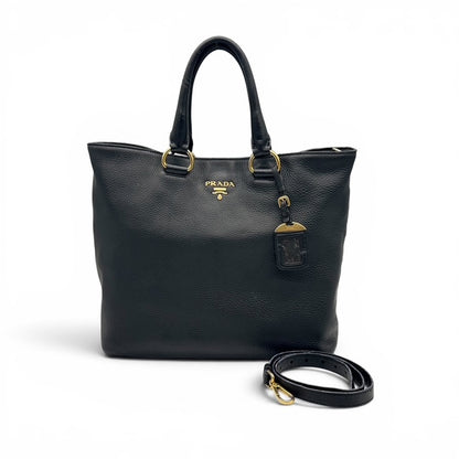 Prada Grand Shopping Tote Nero Pelle