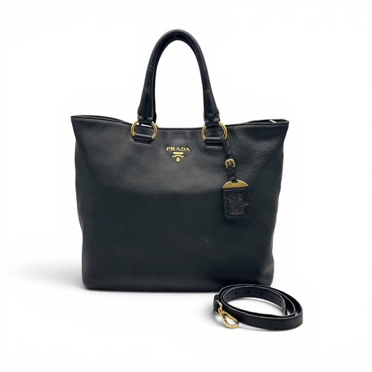 Prada Grand Shopping Tote Nero Pelle