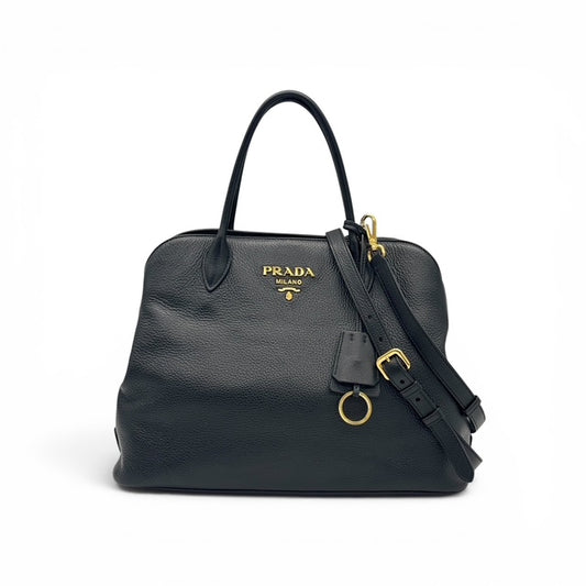 Prada Tote Bag pelle Daino nero