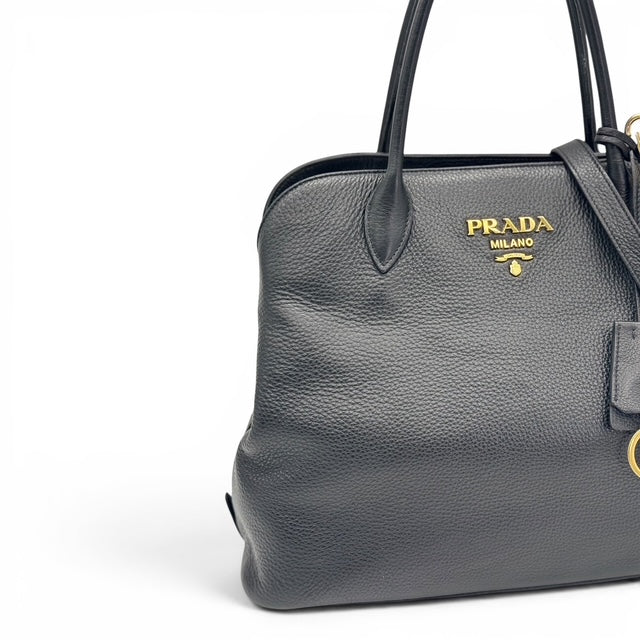 Prada Tote Bag pelle Daino nero
