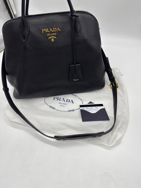 Prada Tote Bag pelle Daino nero