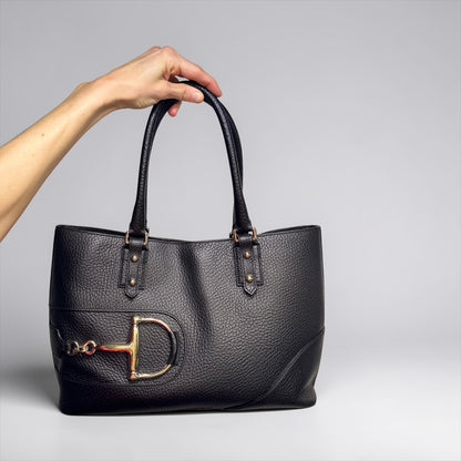 Gucci Horsebit Tote Bag Pelle Nero