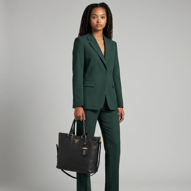 Prada Grand Shopping Tote Nero Pelle