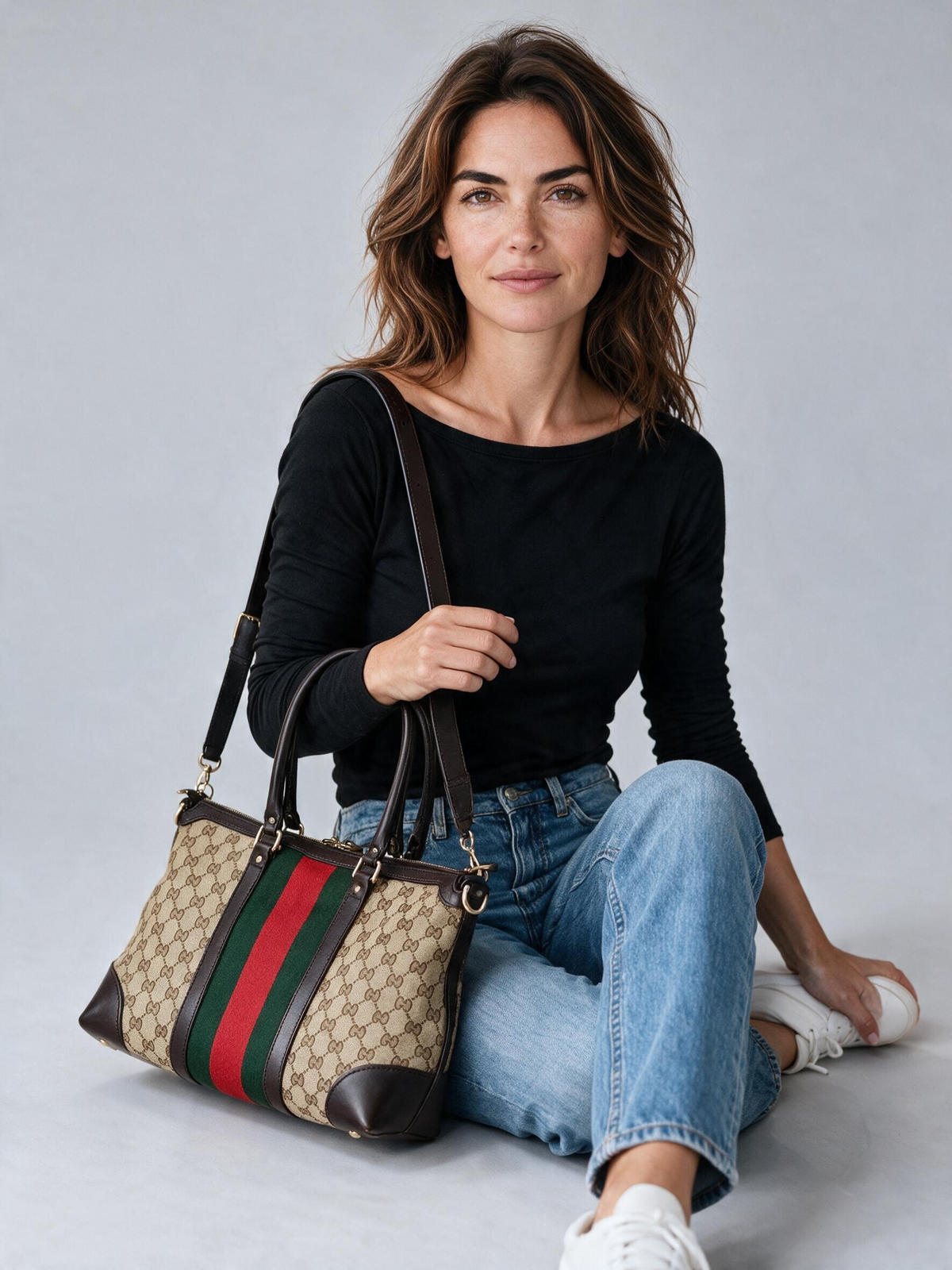 Gucci GG Boston Monogram Marrone Beige