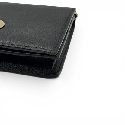 Borsa a tracolla Borse Vintage Christian Dior in pelle nera granulata con dettaglio metallico dorato