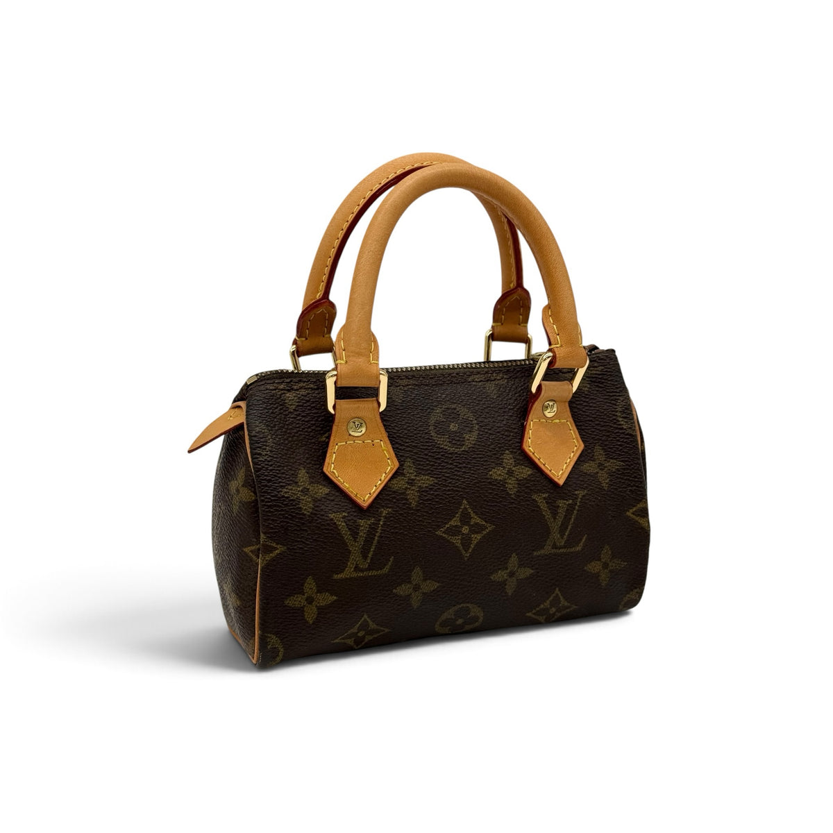 Borsa a mano Borse Vintage Louis Vuitton Speedy in tela monogram con manici in pelle naturale e dettagli dorati