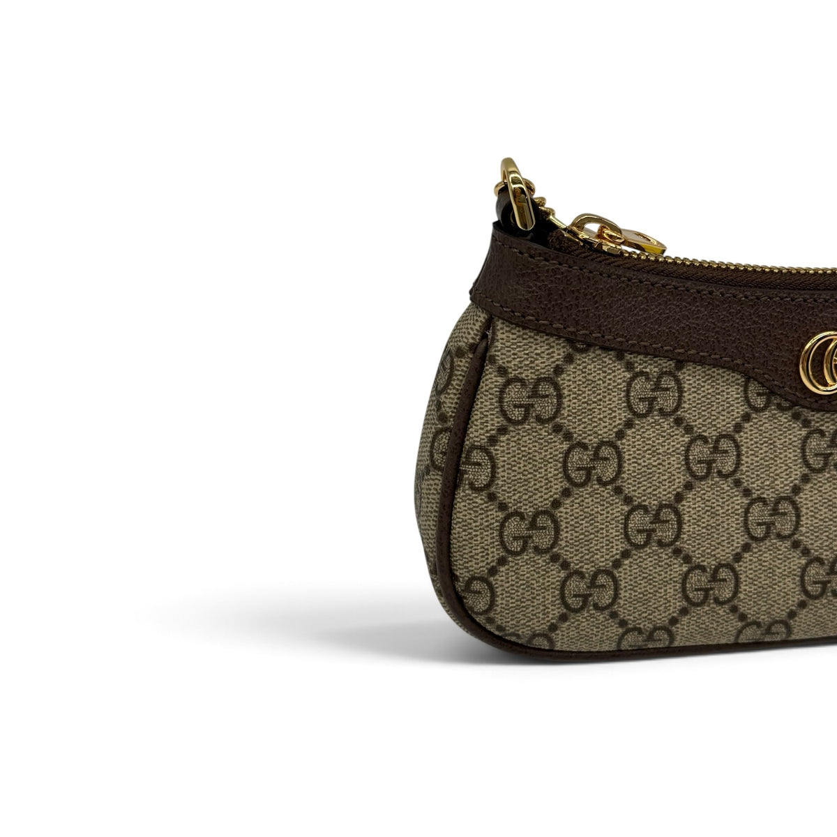 Borsa a spalla Borse Vintage Gucci Ophidia in tela GG Supreme con finiture in pelle marrone e dettagli dorati