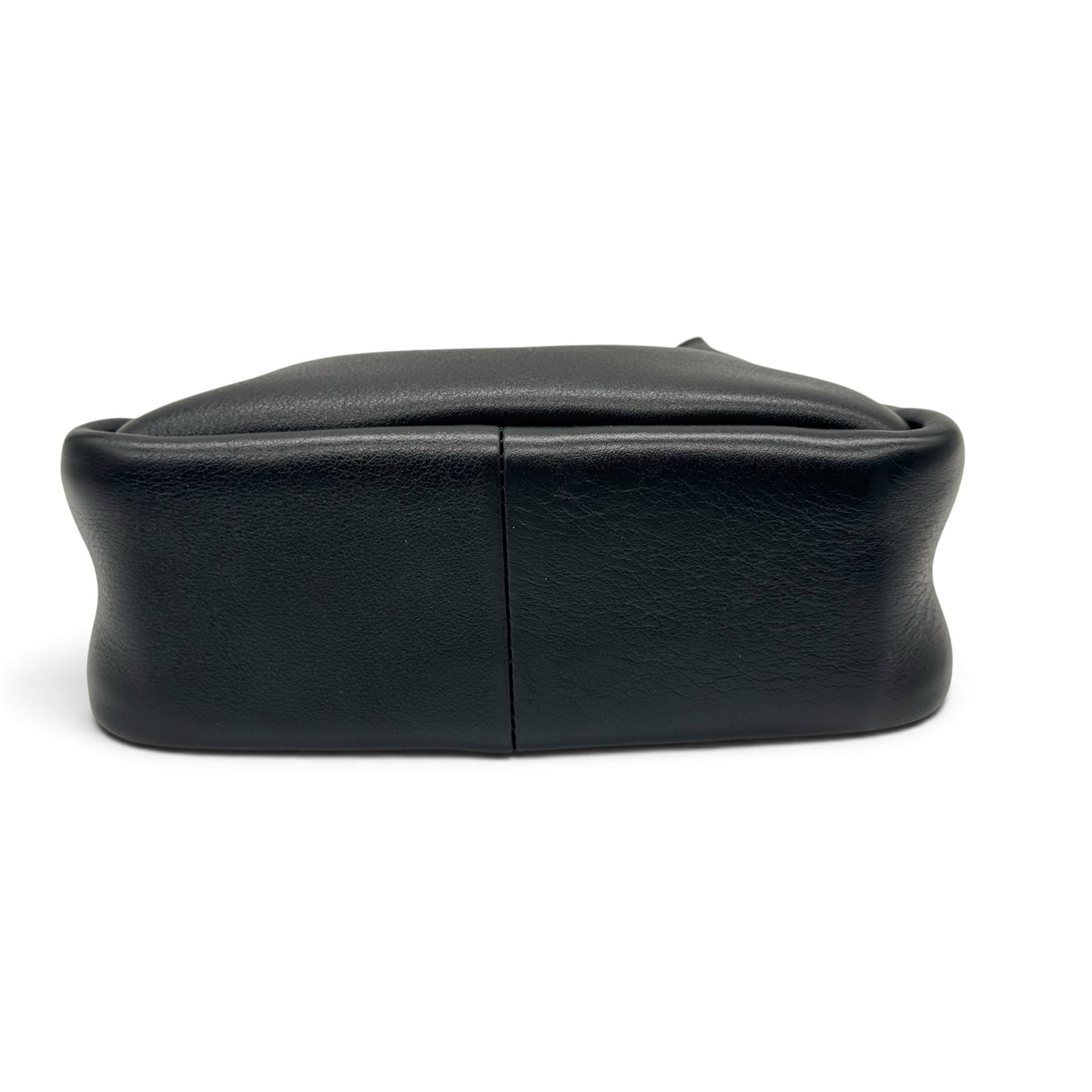 Base della borsa a spalla Borse Vintage Givenchy Mara in pelle nera granulata con struttura rigida