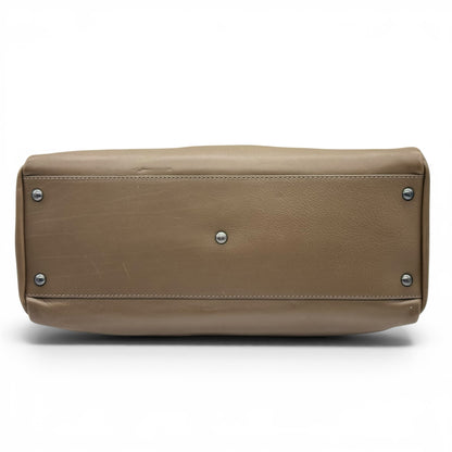 Base della borsa a mano FENDI Peekaboo in pelle tortora con piedini protettivi metallici, Borse Vintage