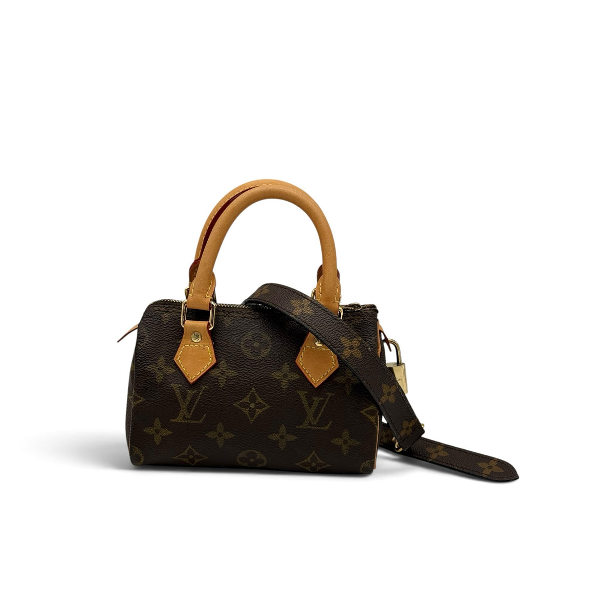 Borsa a mano Borse Vintage Louis Vuitton Speedy in tela monogram con manici in pelle e tracolla rimovibile.