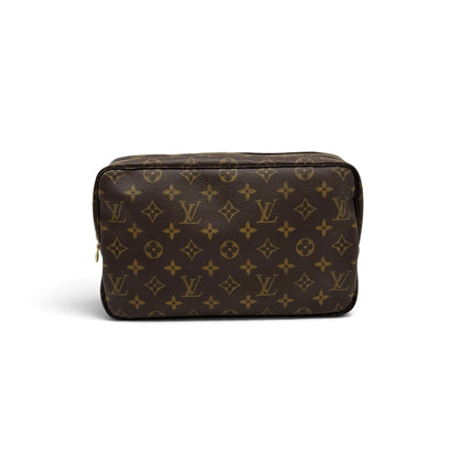 Pochette Louis Vuitton Pochette Accessori Vintage in tela Monogram marrone con dettagli dorati proposta da Borse Vintage