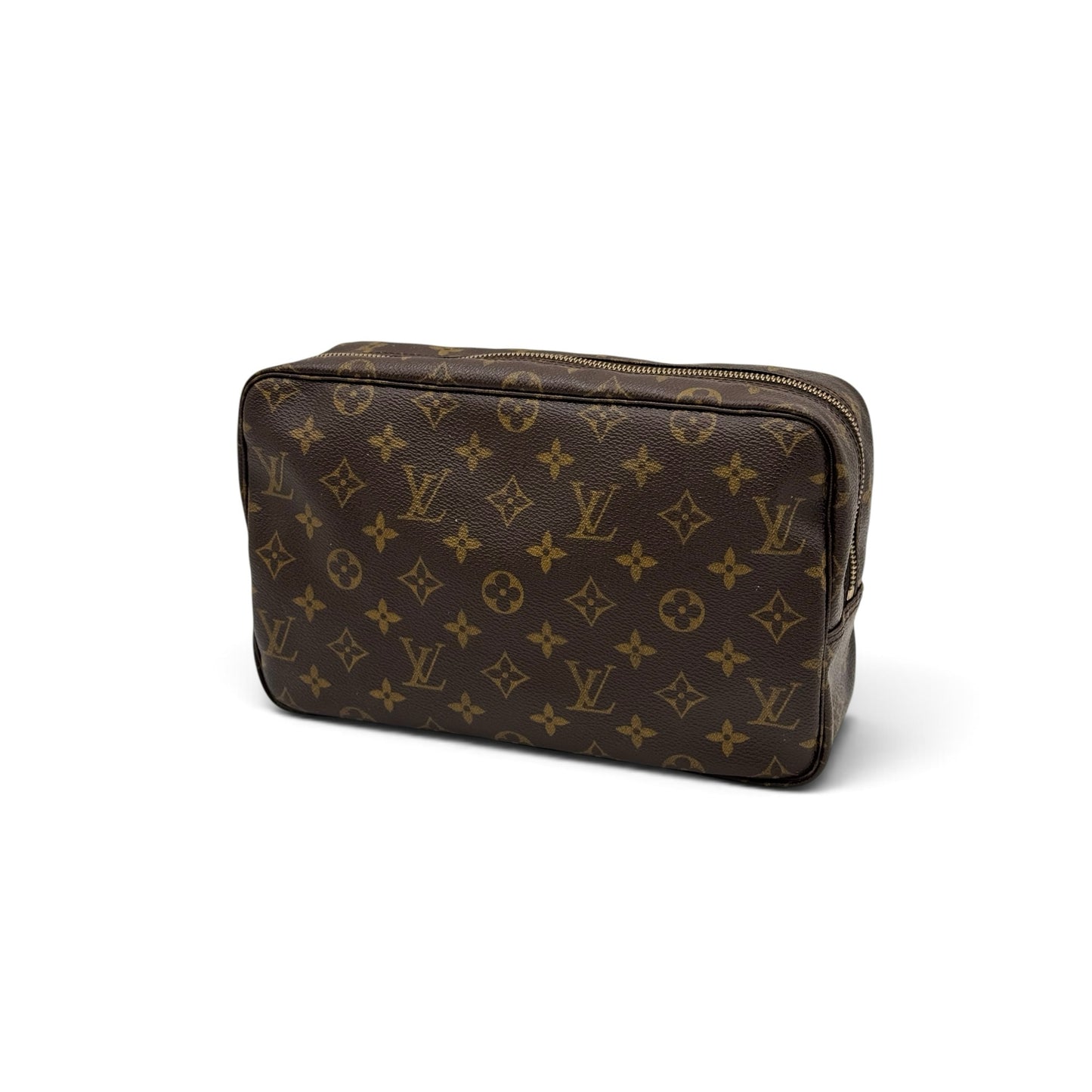 Pochette Louis Vuitton Pochette Accessori Vintage Borse Vintage in tela Monogram marrone con chiusura a zip dorata